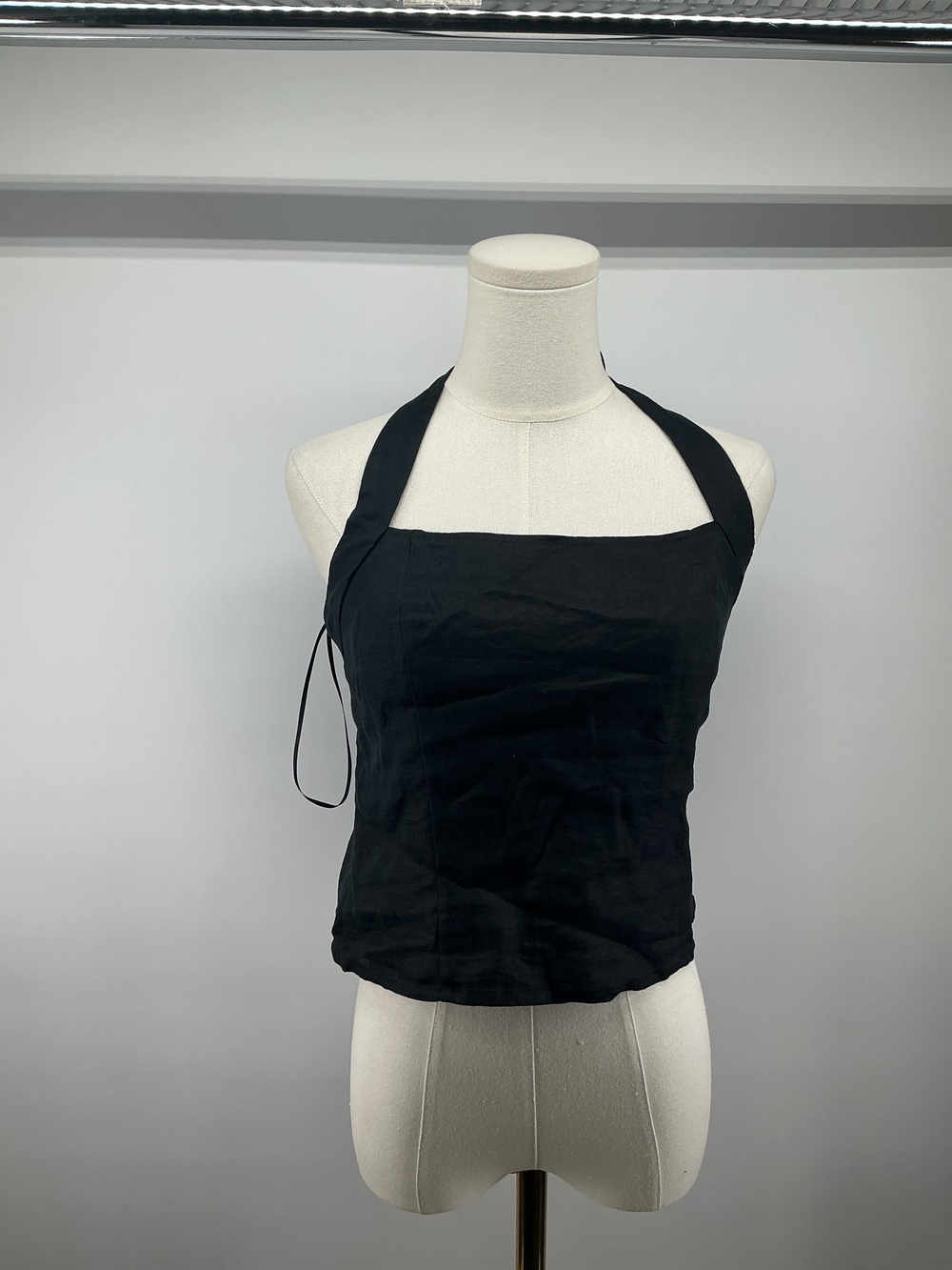 100% European Linen Halter Top